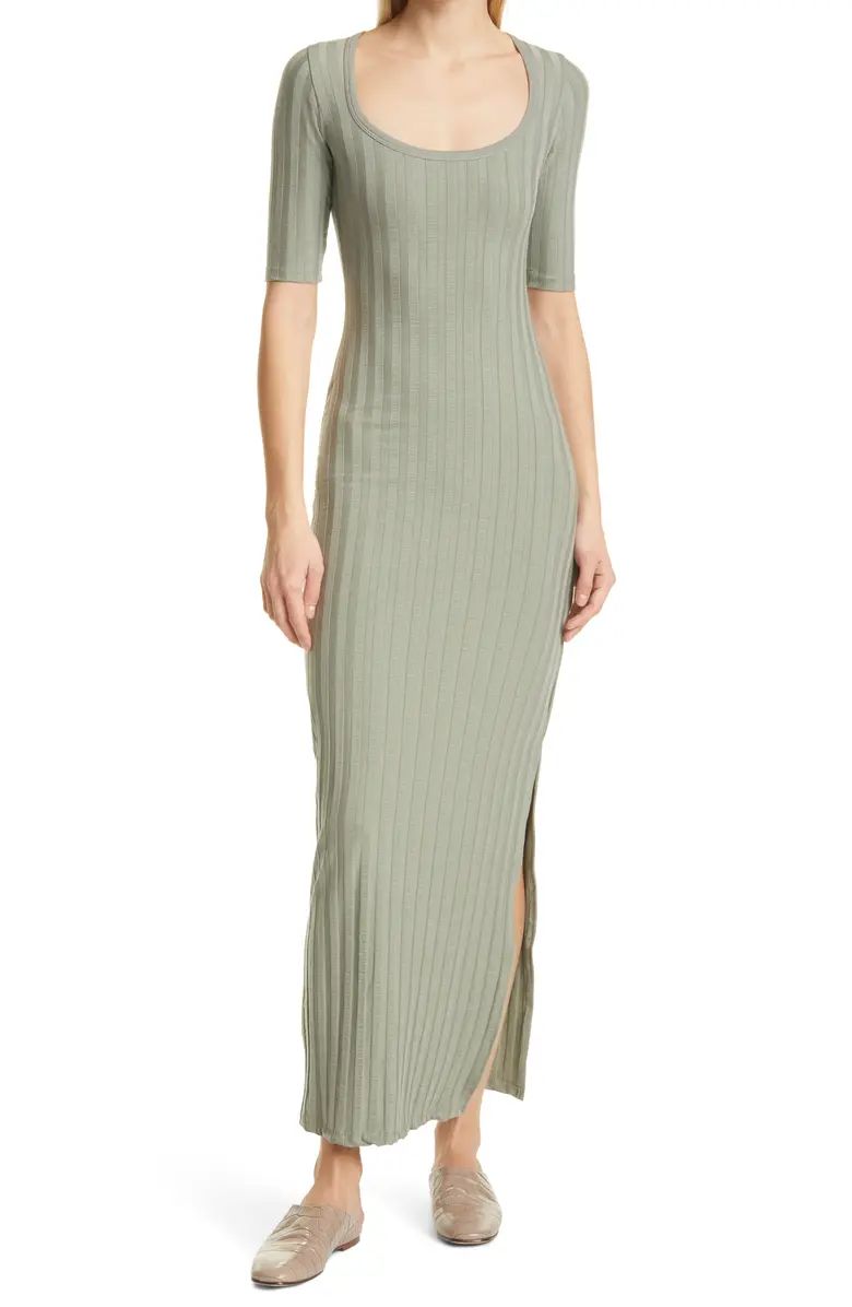 Amanda Back Cutout Ribbed Maxi Sweater Dress | Nordstrom