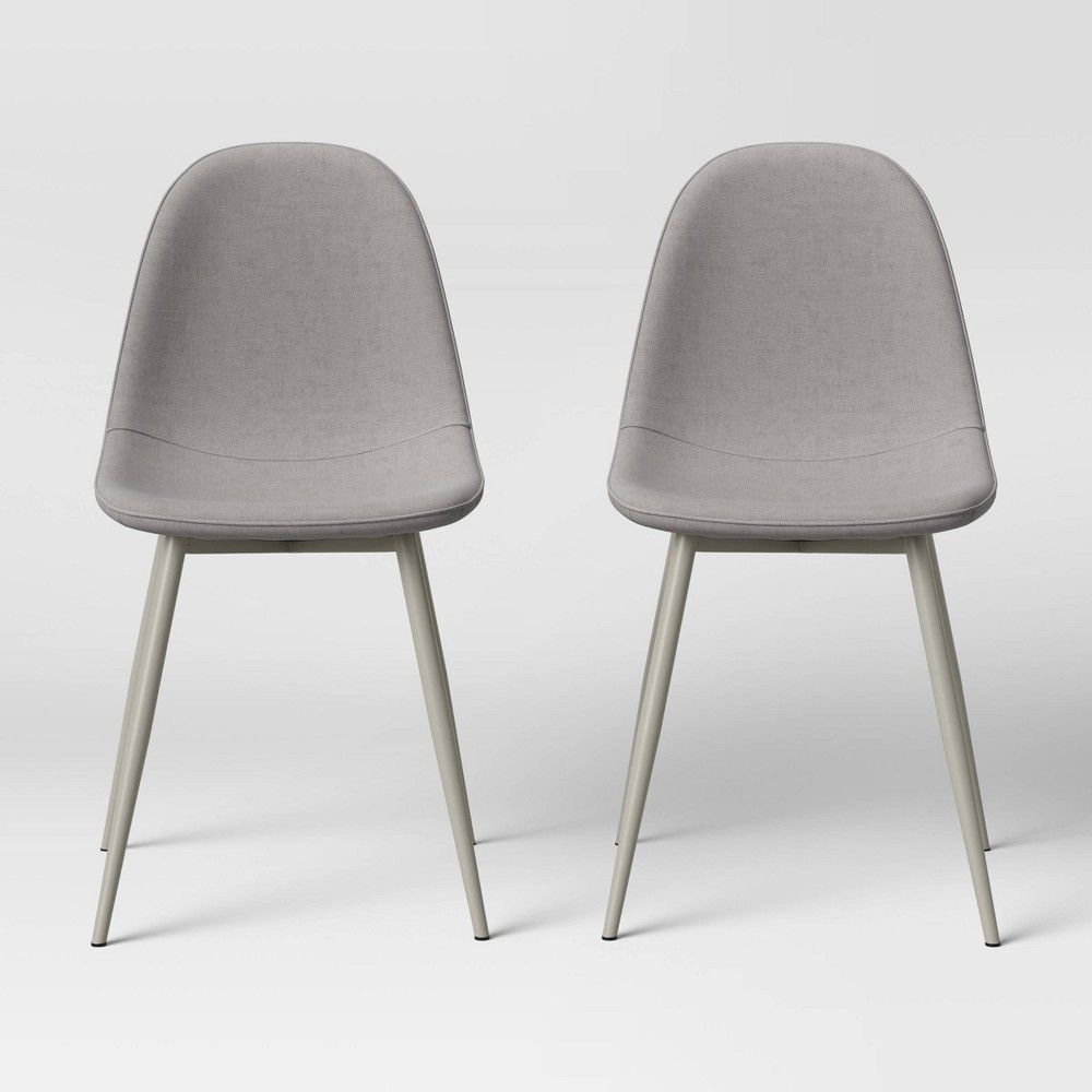 2pc Copley Upholstered Dining Chairs Tone Gray - Project 62 | Target