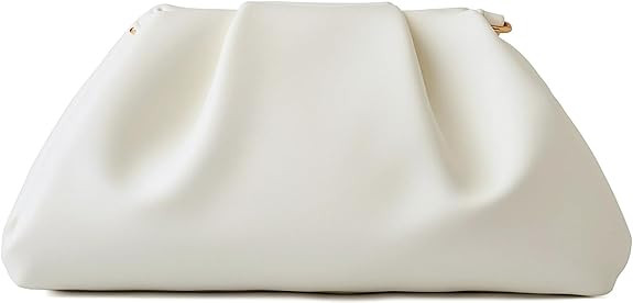 Women's Woven Evening Bag Ruched Dumpling Clutch Purse Detachable Chain Crossbody Bag | Amazon (US)