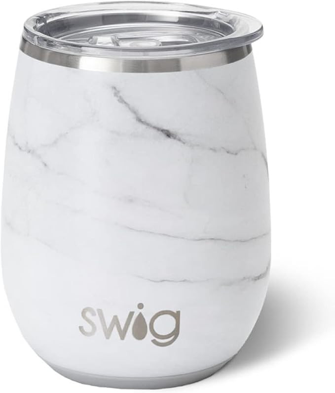 Swig Life 14oz Insulated Wine Tumbler with Lid | Discontinued Prints| Dishwasher Safe, Holds 2 Gl... | Amazon (US)