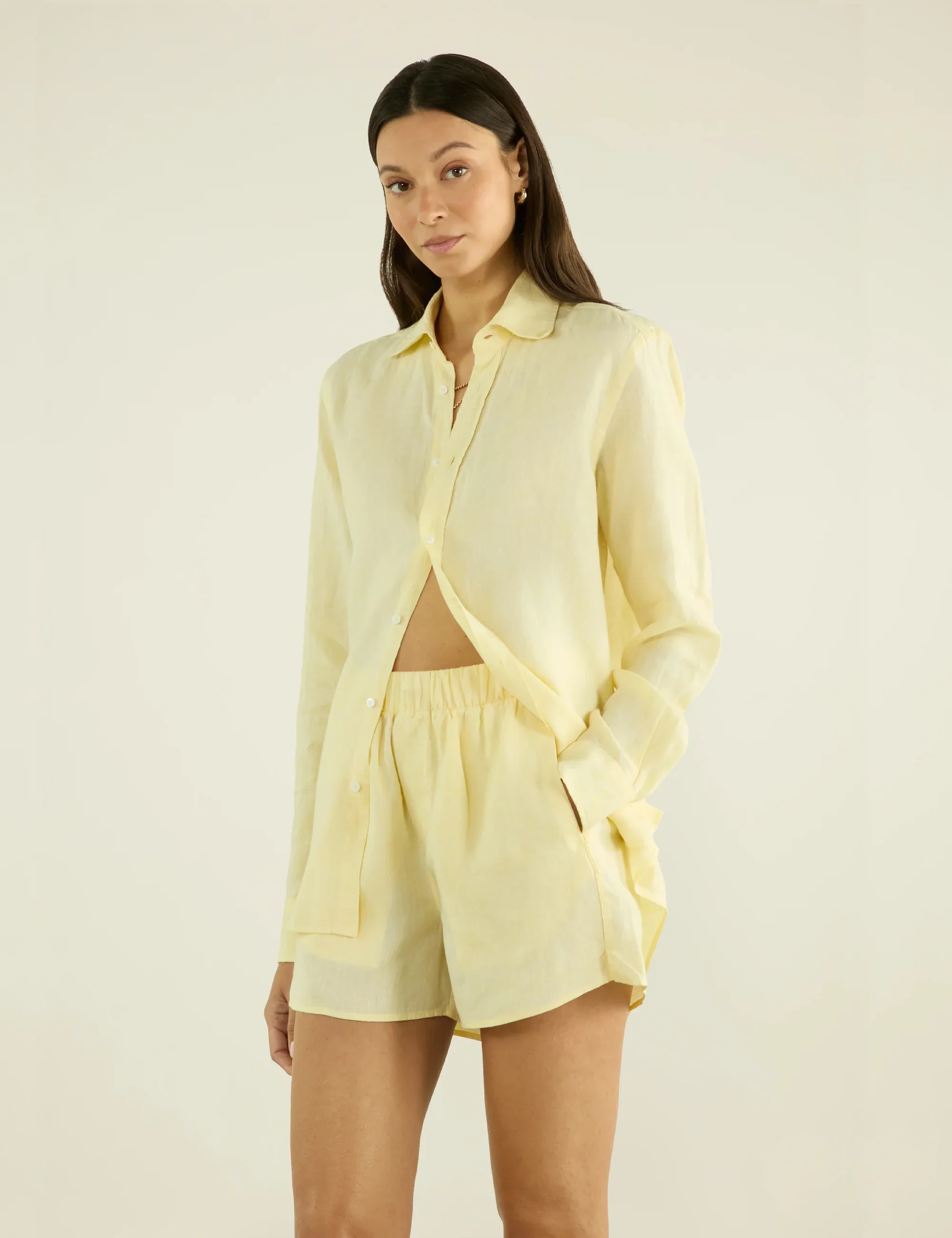 The Boxer: Linen, Lemon Yellow | With Nothing Underneath