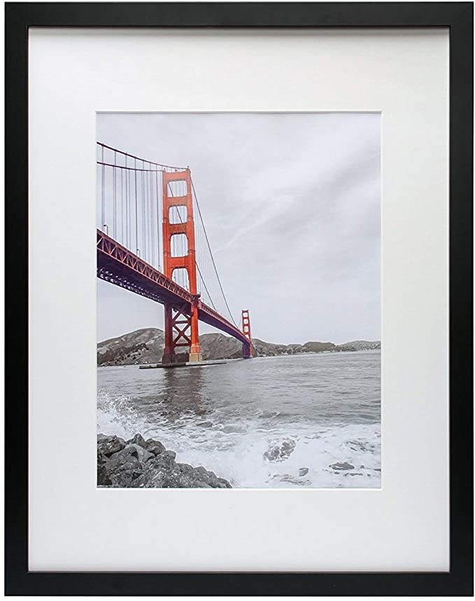 Frametory, 16x20 Black Picture Frame - Made to Display Pictures 11x14 Photo with Ivory Color Mat ... | Amazon (US)