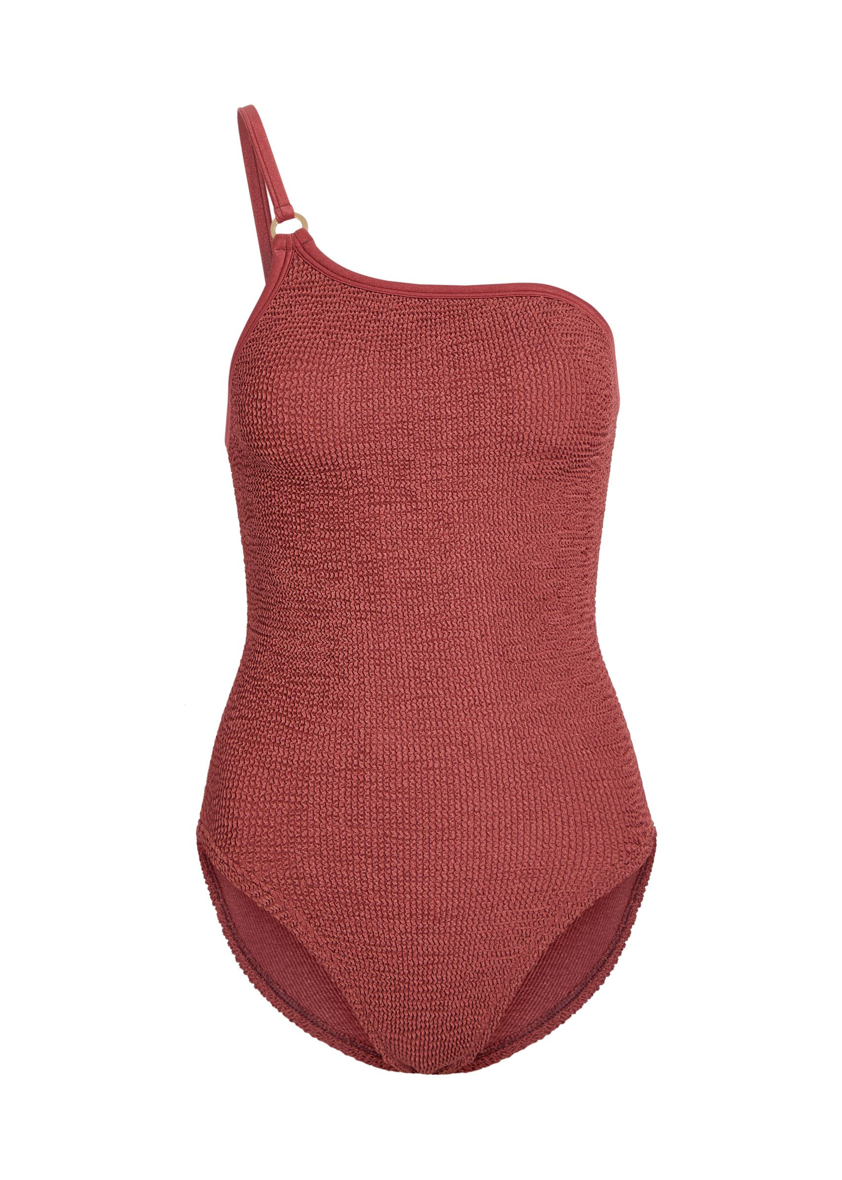 Clara one-shoulder crinkle swimsuit | Harvey Nichols