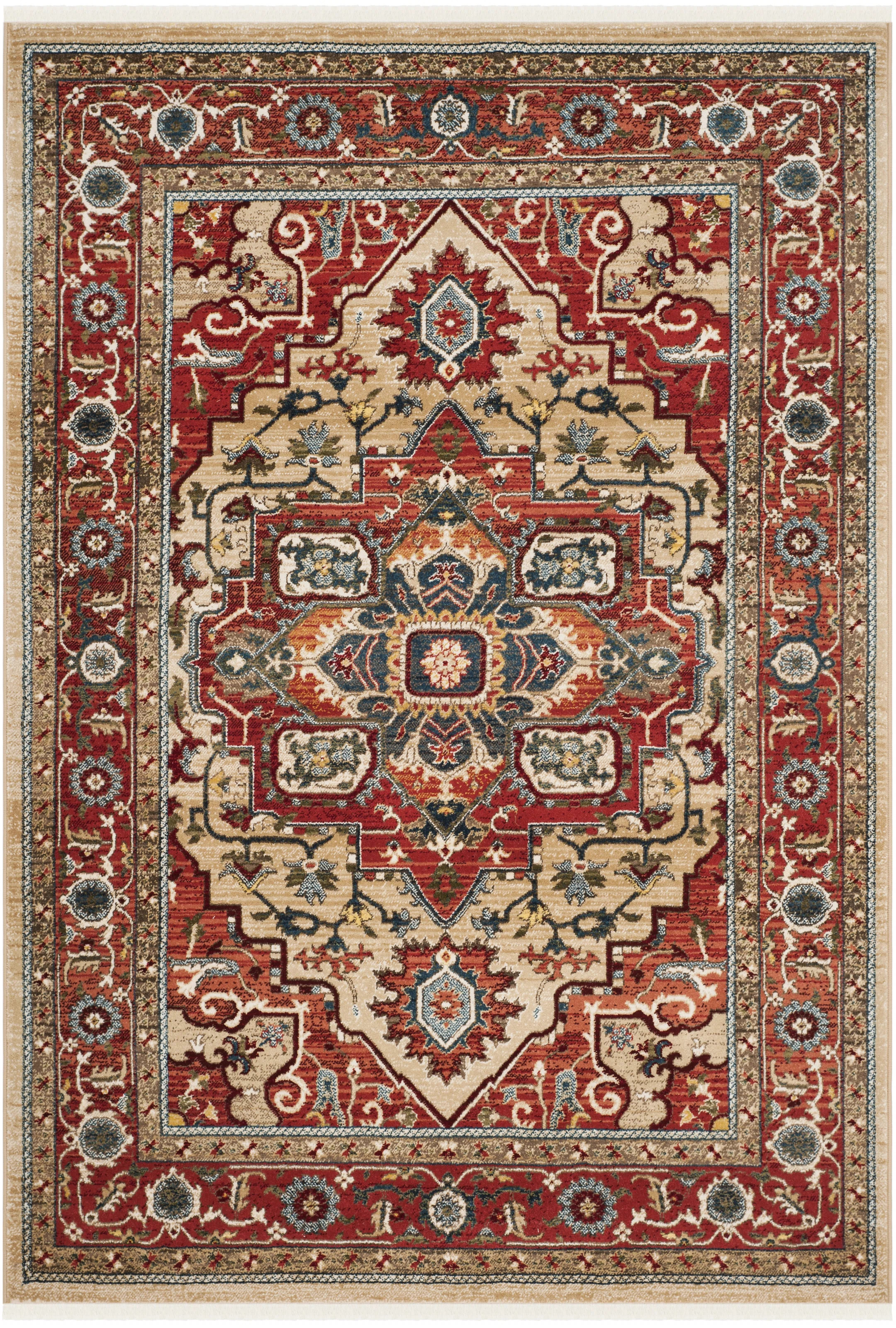 Quentin Beige/Red Area Rug | Wayfair North America