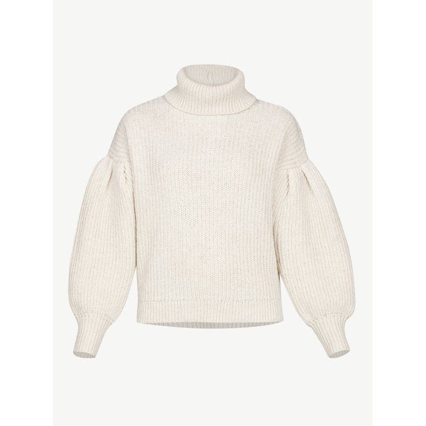 Free Assembly Women's Cowl Neck Sweater with Pleated Shoulders | Walmart (US)