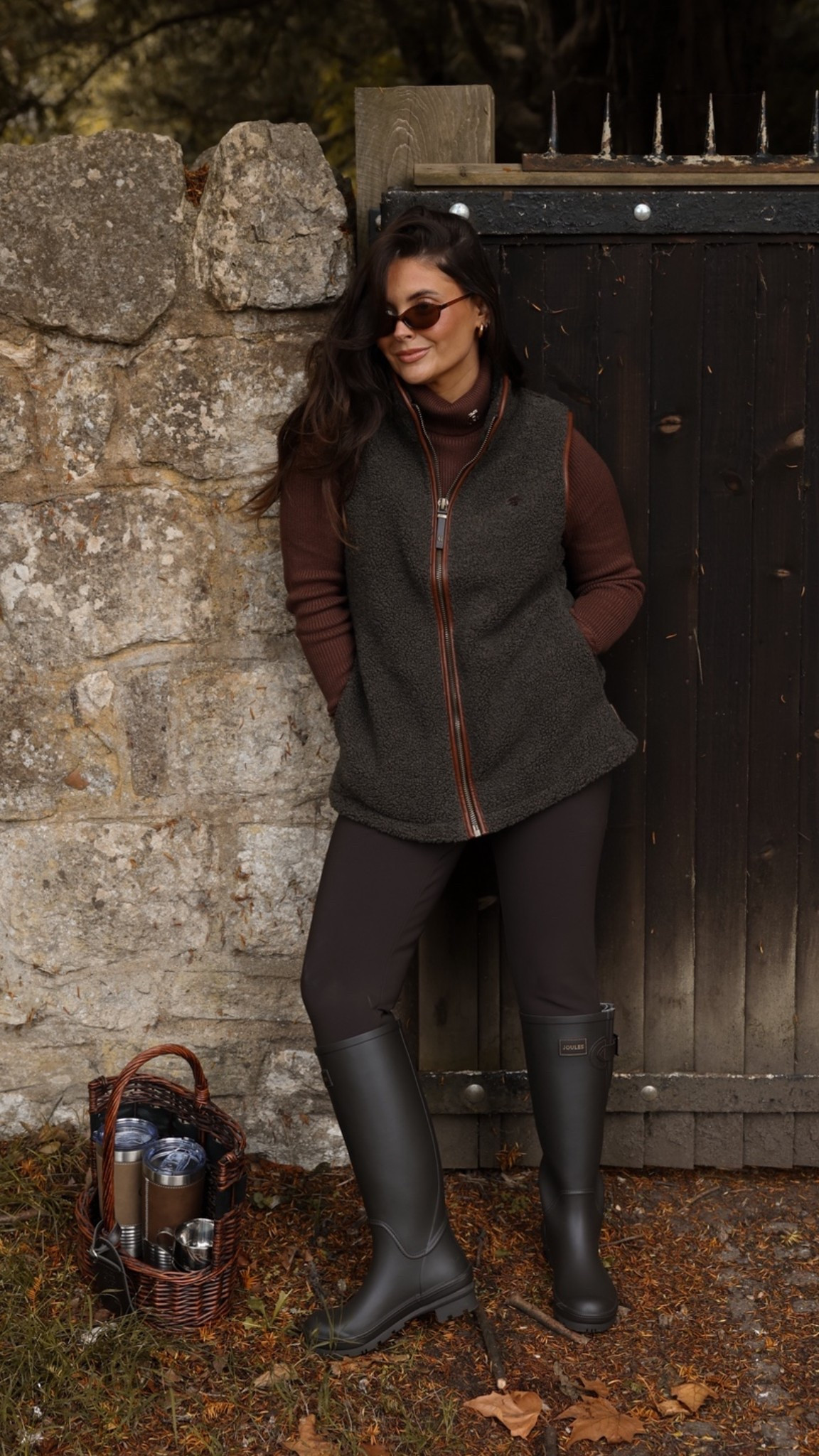 Autumn styling, fleece, Borg, Teddy, wellies, country, leggings, chocolate brown, roll neck, long boots, knee high boots, mid size, Holland cooper, joules 

#LTKuk #LTKautumn #LTKpetite