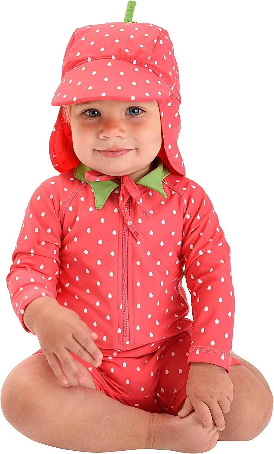 Cuddle Club One-Piece Baby Swimsuit UPF 50+ Infant Sunscreen Baby Beach Gear, Rashguard Strawberr... | Walmart (US)