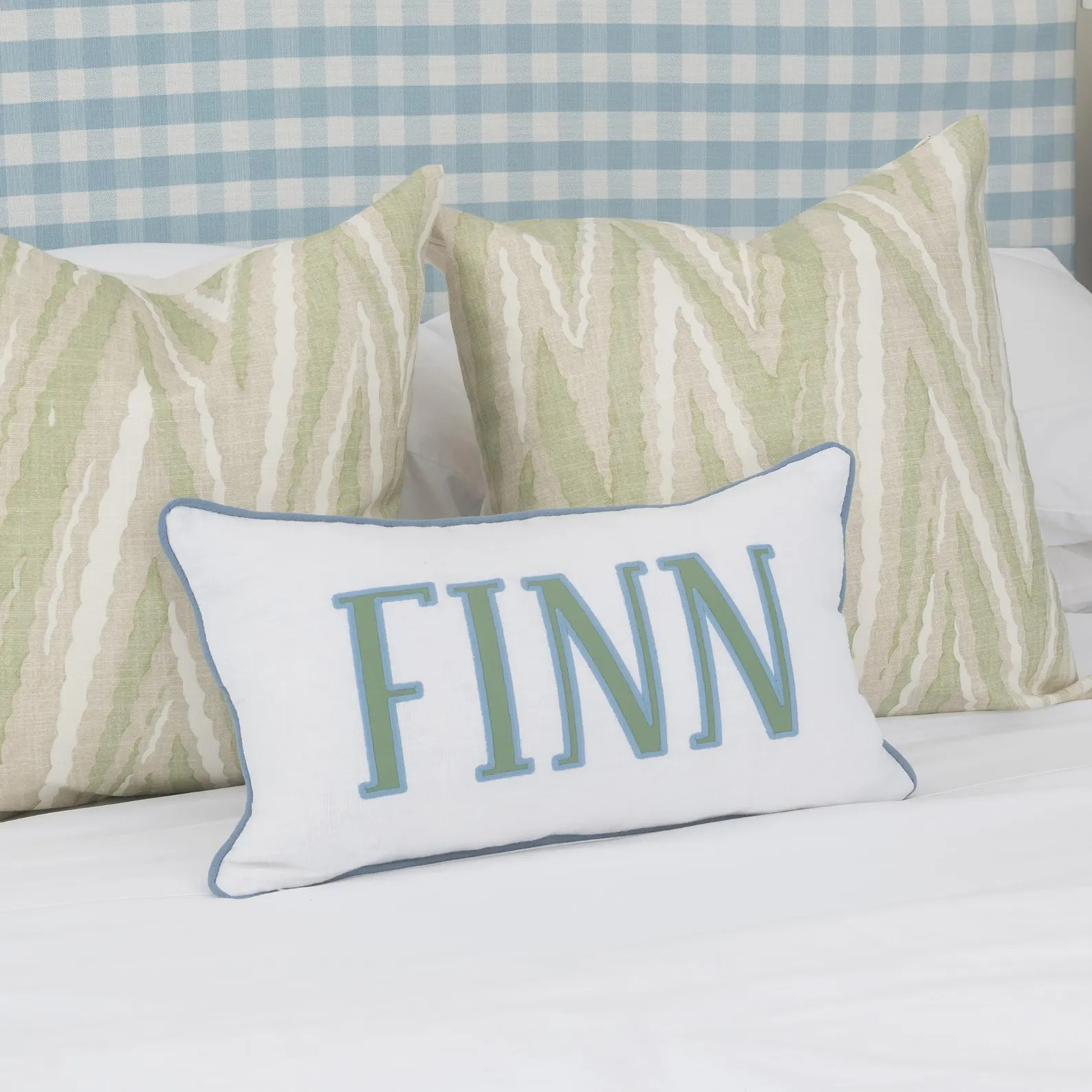 12x20 in Personalized Applique Name and Monogram Pillow Cover | Etsy (Global)