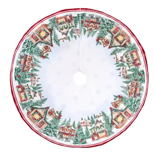 Threadmade Storybook Christmas Village Holiday Round Tree Skirt, Multicolor - 48"W x 48"L at Nordstrom | Nordstrom