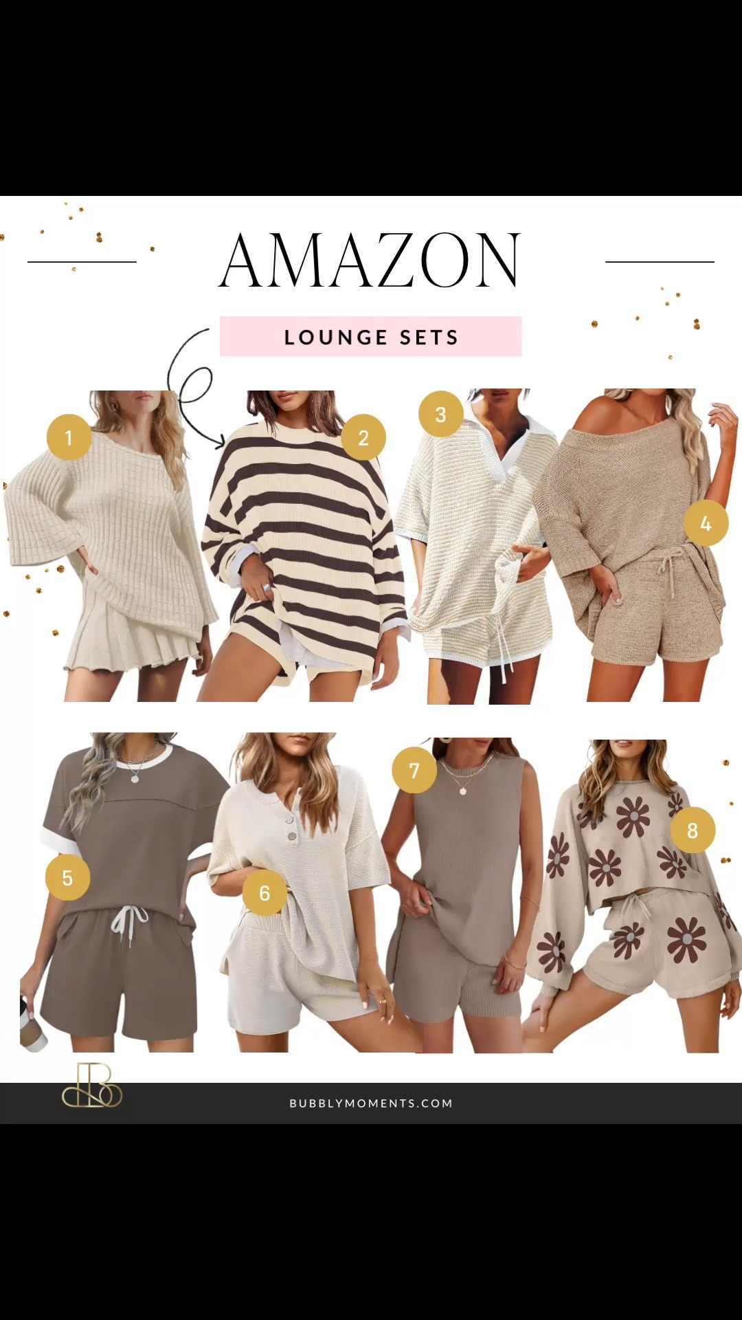If you love outfits that feel comfortable but still look styled, these Amazon lounge sets are a must 🤍
This edit features neutral-toned matching sets with relaxed fits, soft textures, and easy silhouettes that are perfect for everyday wear, travel days, casual errands, and at-home outfits you don’t want to change out of.

These are the kind of sets you’ll reach for constantly because they’re effortless, flattering, and easy to style. Wear them together for a cohesive look or mix each piece with your existing wardrobe for endless outfit options.

Tap to shop all the Amazon lounge sets ✨
Save this for cozy outfit inspiration and everyday staples you’ll wear on repeat.

#AmazonFinds #AmazonFashion #AmazonLoungeSet #LTKFinds #LTKStyle #LTKAmazon #MatchingSets #NeutralOutfits #EverydayStyle #ComfortMeetsStyle #ChicLoungewear #RelaxedFits #AffordableFashion #CapsuleWardrobe #MinimalStyle #EffortlessOutfits #LTKDiscover #ShopLTK #LTKMustHaves #OutfitInspo #StyleInspo

#LTKgrwm #LTKdayinmylife #LTKootd