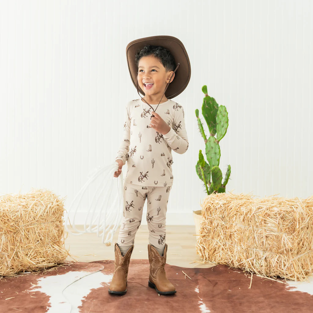 Long Sleeve Pajamas in Classic Cowboy | Kyte Baby