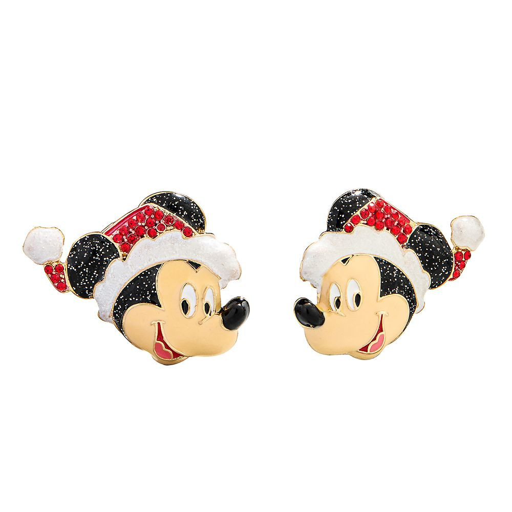 Santa Mickey Mouse Icon Stud Earrings by BaubleBar Official shopDisney | Disney Store
