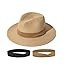 FURTALK Panama Hat Sun Hats for Women Men Wide Brim Fedora Straw Beach Hat UV UPF 80+ | Amazon (US)