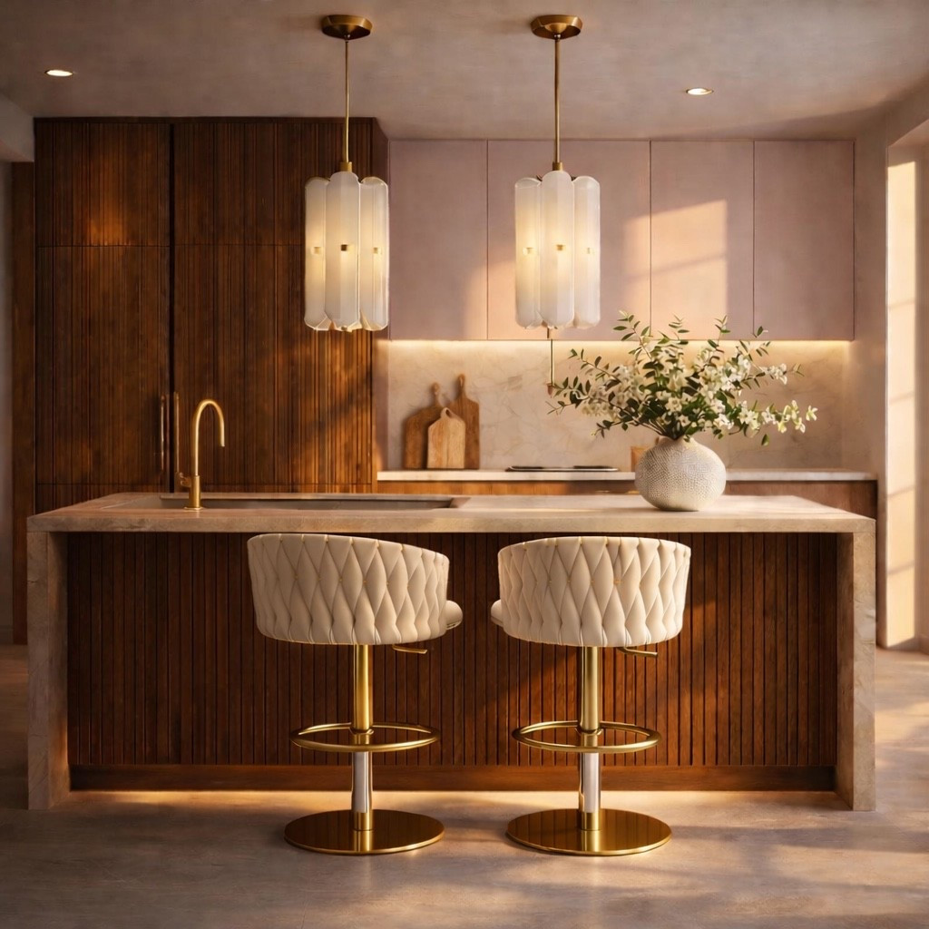 Everything feels better when the island is doing the talking.

This one we designed completely changed the mood of the kitchen —
the fluted wood finish brings depth,
the blush cabinetry softens it,
and the plush seating keeps it from feeling too architectural.

I love how mixing the warm wood texture with pink tones makes the whole space feel chic but not predictable. Clean, but not cold.

The pendants (very into this modern, fashion-forward silhouette) add just enough edge without overpowering the space. 

#KitchenIsland
#KitchenIslands
#IslandStyle
#FlutedWood
#ModernKitchen
#BlushKitchen
#WarmModern
#KitchenDesign
#PendantLighting
#KitchenToPendant
#IslandToPendant
#LuxuryKitchen
#InteriorDetails
#ElevatedLiving

#LTKHome #LTKSaleAlert #LTKdayinmylife