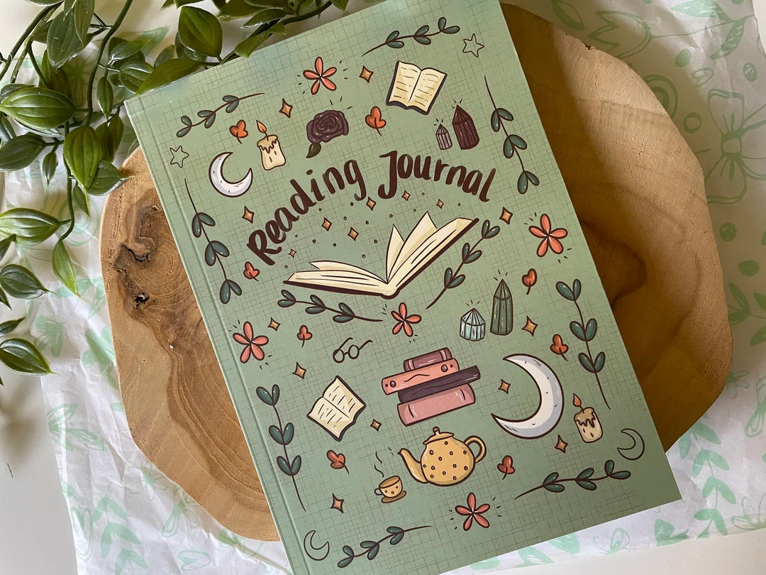 Reading Journal Green | Book Journal | Review | Journalling | Cottage Core | Booktok | 100 Books | Etsy (DACH)