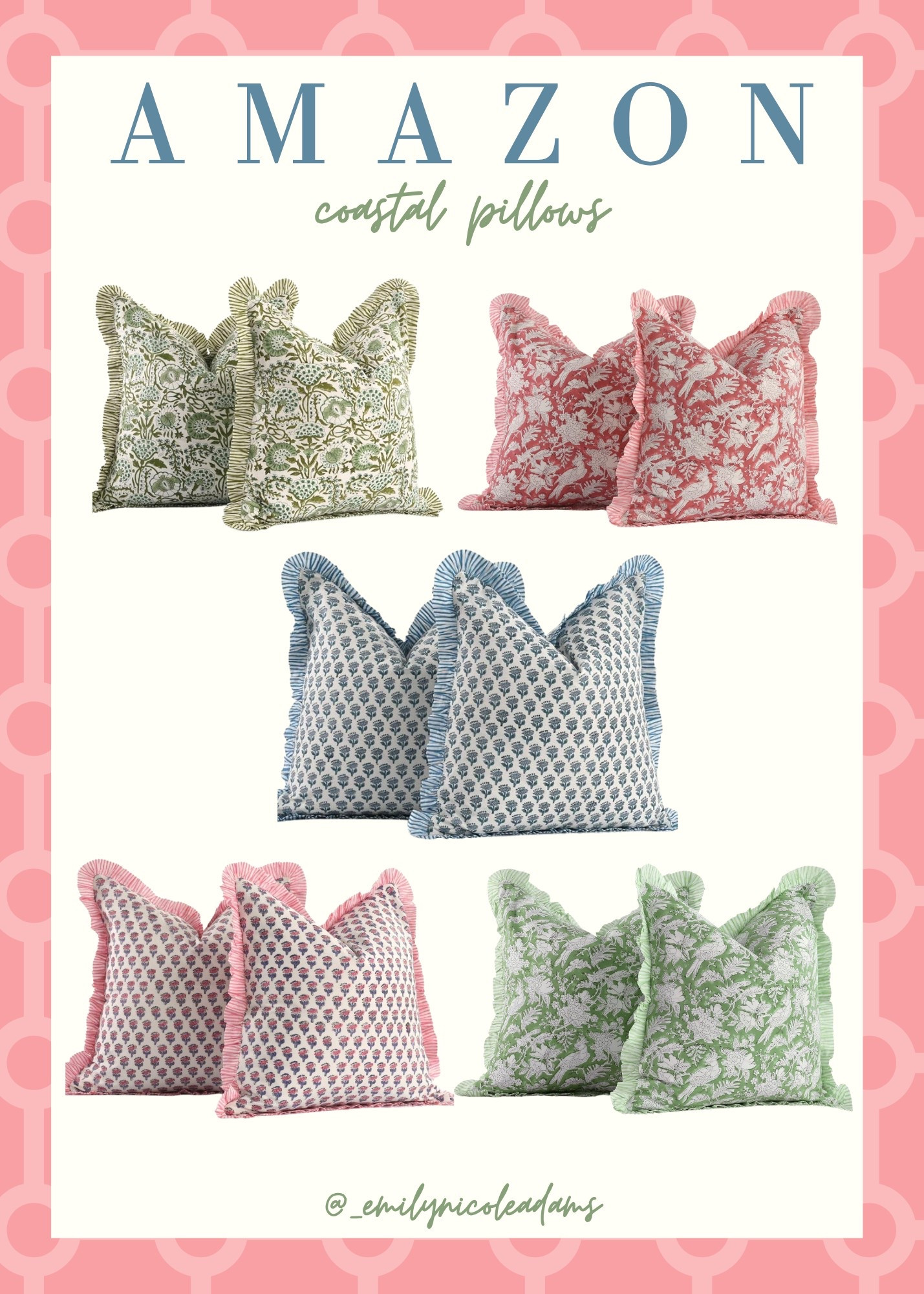 Amazon Coastal Pillows💗 Amazon deals, Amazon decor, Amazon home finds, Amazon home, affordable home decor, pillows, spring decor, spring home, coastal decor, coastal grandmother, grand millennial 

#LTKHome #LTKStyleTip #LTKSeasonal