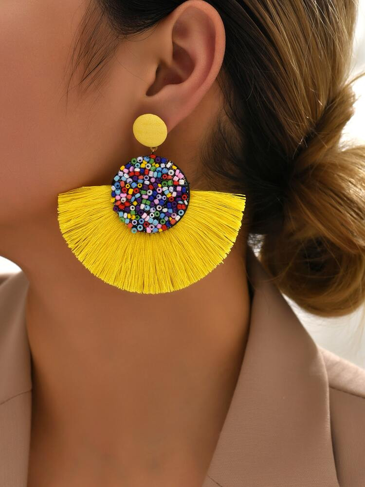 Tassel Decor Drop Earrings | SHEIN