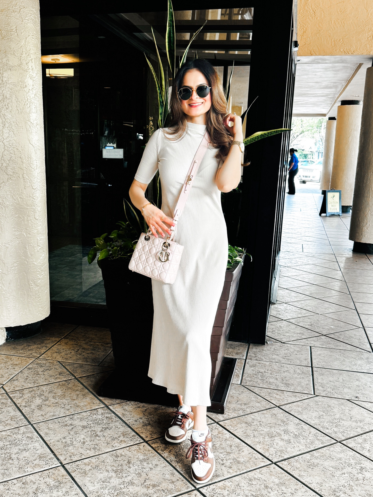 Zara Dress:
RIB A LINE DRESS
Midi dress made of cotton blend fabric. Round neck and short sleeves. A-line silhouette.
Sand | 4424/441

#LTKstyletip