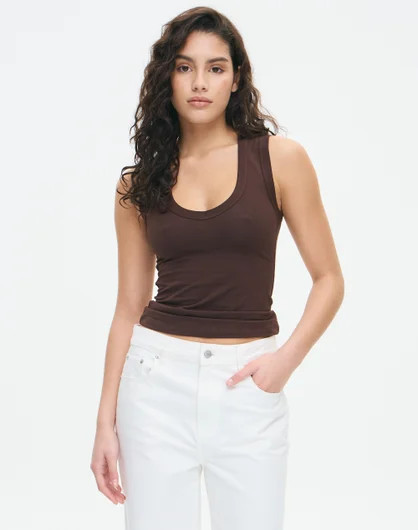 V Neck Cotton Tank Top | Glassons (Australia)