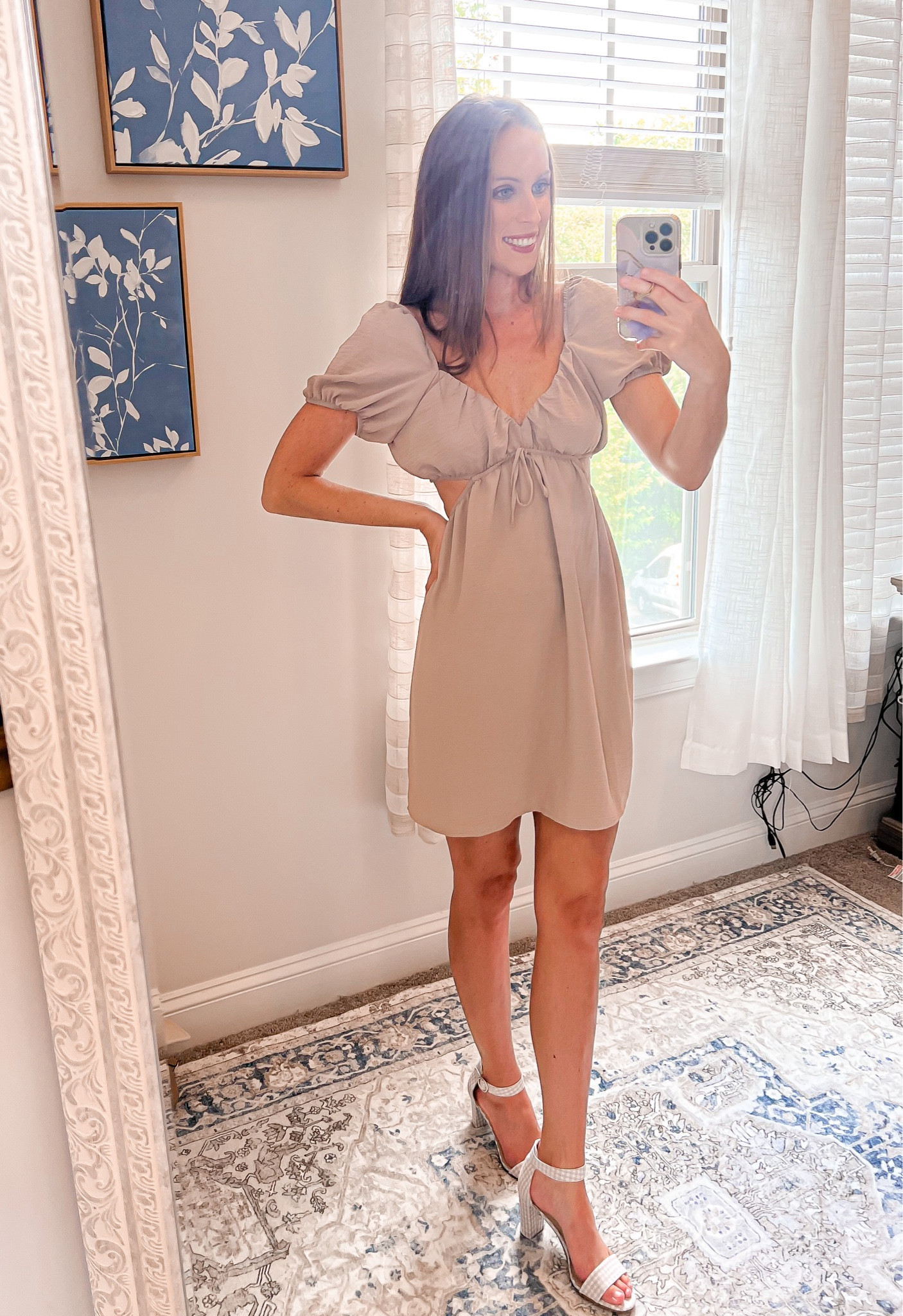 Feelings are neutral 🤍🤎

This little dress is perfect for so many events -
•summer picnic 
•wedding 
•beach vacation
•take it into fall with some booties 

Size small
Shoes TTS 7.5

Tan dress, nude dress, mini dress, forever 21, Marshalls, amazon fashion, neutral outfit, high heels, gingham heels, wedding look, vacation outfit, beach outfit, transitional outfit, crossbody bag, straw bag 

#LTKFind #LTKwedding #LTKstyletip