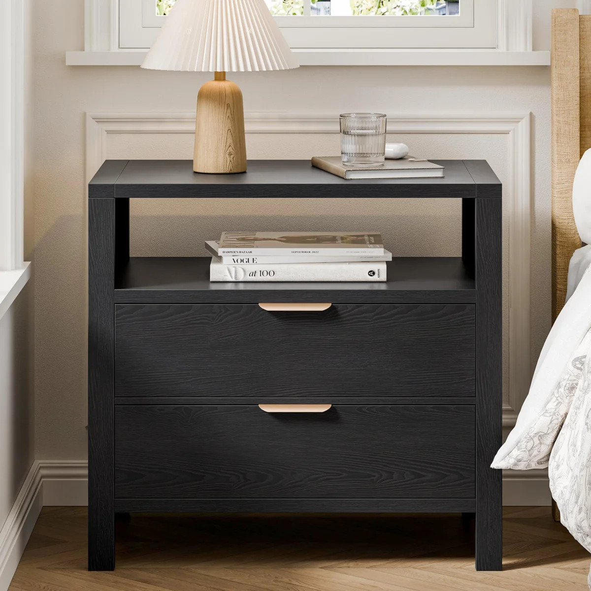Avelyn 28'' W 2-Drawer Nightstand with Shelf | Wayfair North America