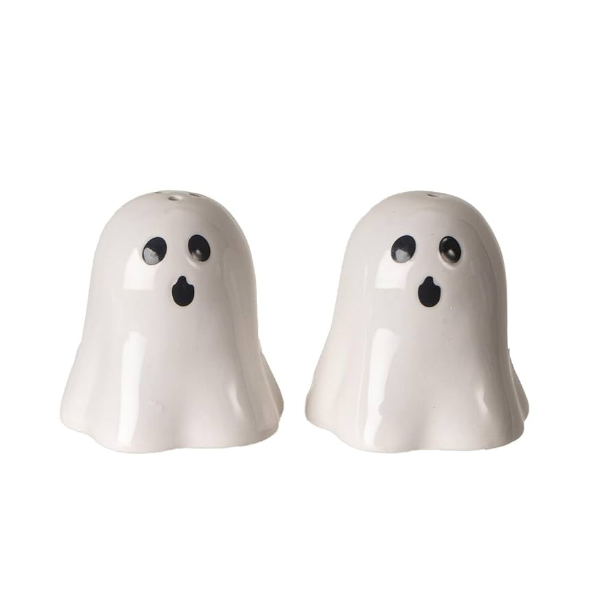 RUSTIX Halloween Ghost Salt and Pepper Shakers Set – Cute Ceramic Kitchen Décor for Spooky Sea... | Amazon (US)
