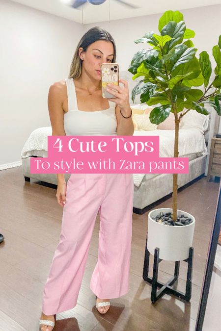 Pink pants
Zara pants
Amazon tops
Crop tops
Cute crop top
White crop top
Flowy pants
Bachelorette party outfit
Pink outfit

#LTKunder50 #LTKstyletip #LTKunder100