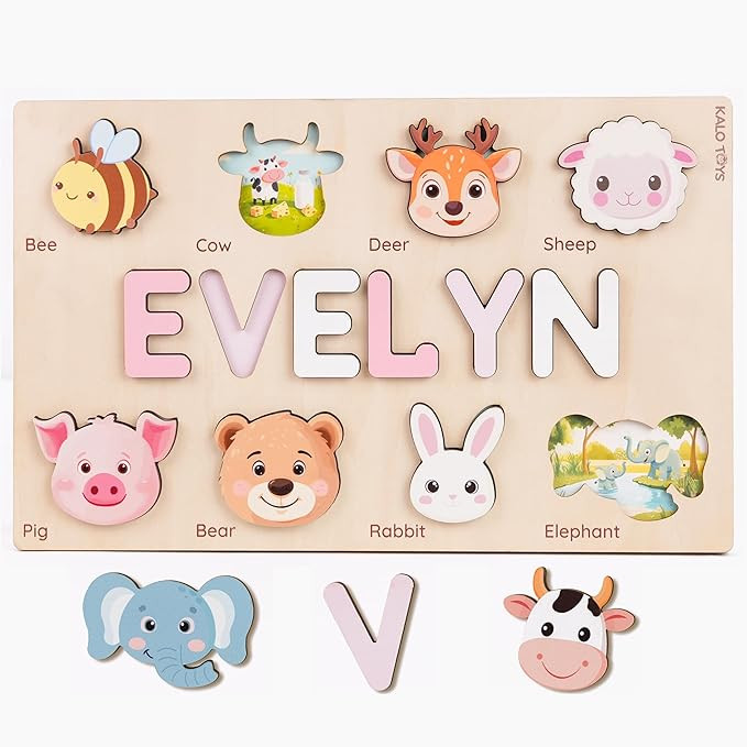 Personalized Name Puzzle, Custom Baby Gifts, Personalized Name Puzzles for Toddlers 1-3, Personal... | Amazon (US)