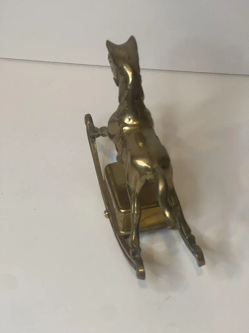 Vintage Solid Brass Ornate Rocking Music Horse Figure Home Decor Figurine | Vintage Brass Horse |... | Etsy (US)