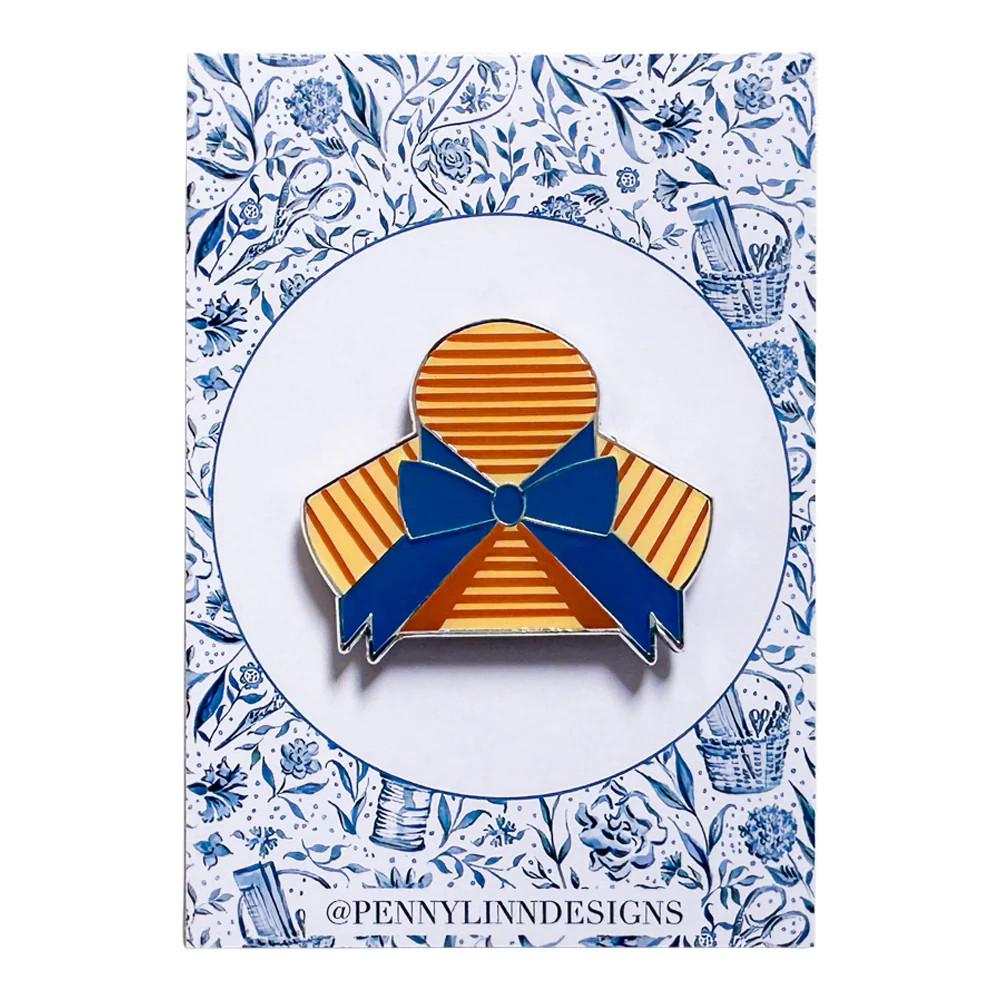 Sun Hat with Bow Needleminder | Penny Linn Designs