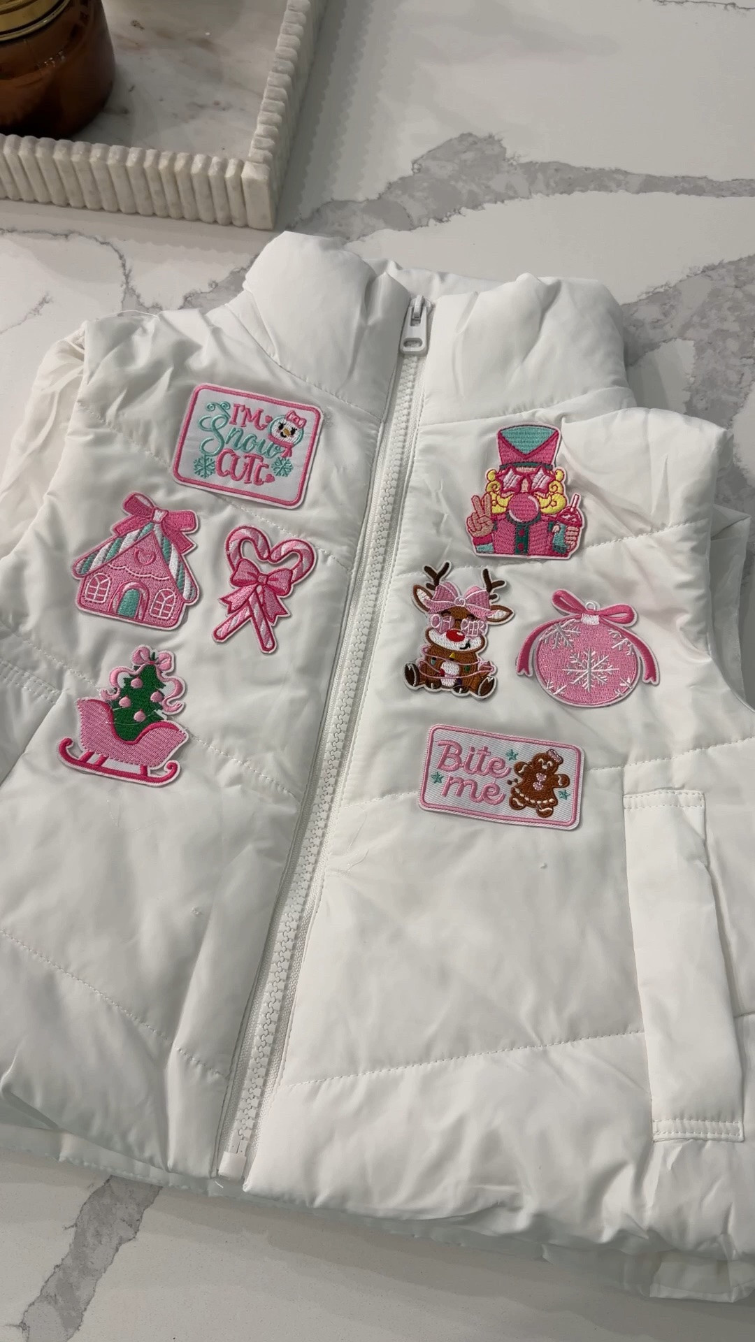 Diy holiday vest supplies linked