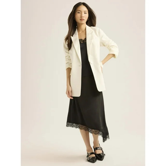 Scoop Women’s Tuxedo Blazer, Sizes XS-XXL | Walmart (US)