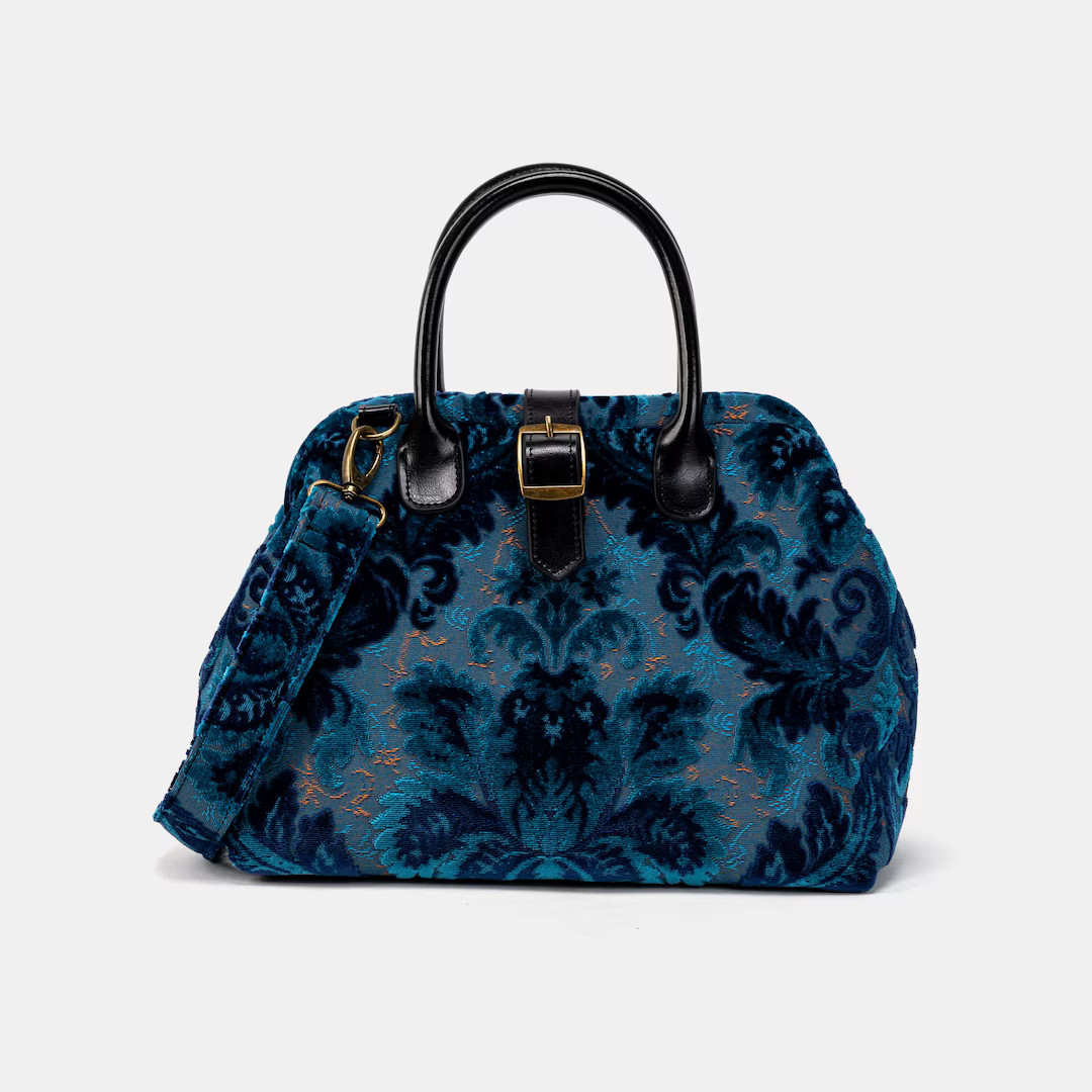 Handsewn Carpet Purse-mary Poppins Carpet Bag-everyday Carry Shoulder Bag- Burnout Velvet Revival... | Etsy (US)