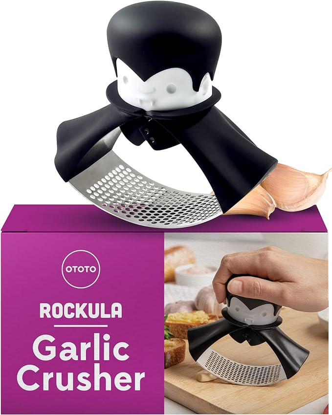 OTOTO Rockula Garlic Press Rocker - Garlic Masher, Garlic Rocker, Rocking Garlic Press Stainless ... | Amazon (US)
