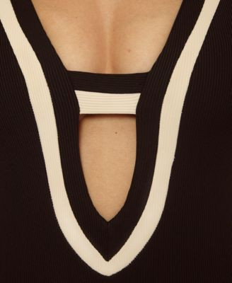 Women's Rib Color-Block One-Piece Swimsuit | Macy's
