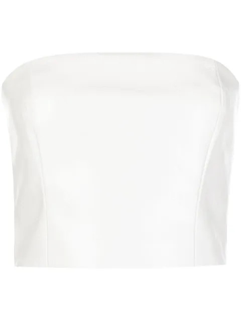 ROTATE embossed-logo Strapless Top - Farfetch | Farfetch Global