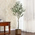 Artificial Olive Plants, 5ft Fake Plastic Olive Tree, Pre Potted Faux Greenry Plant for Home Deco... | Walmart (US)
