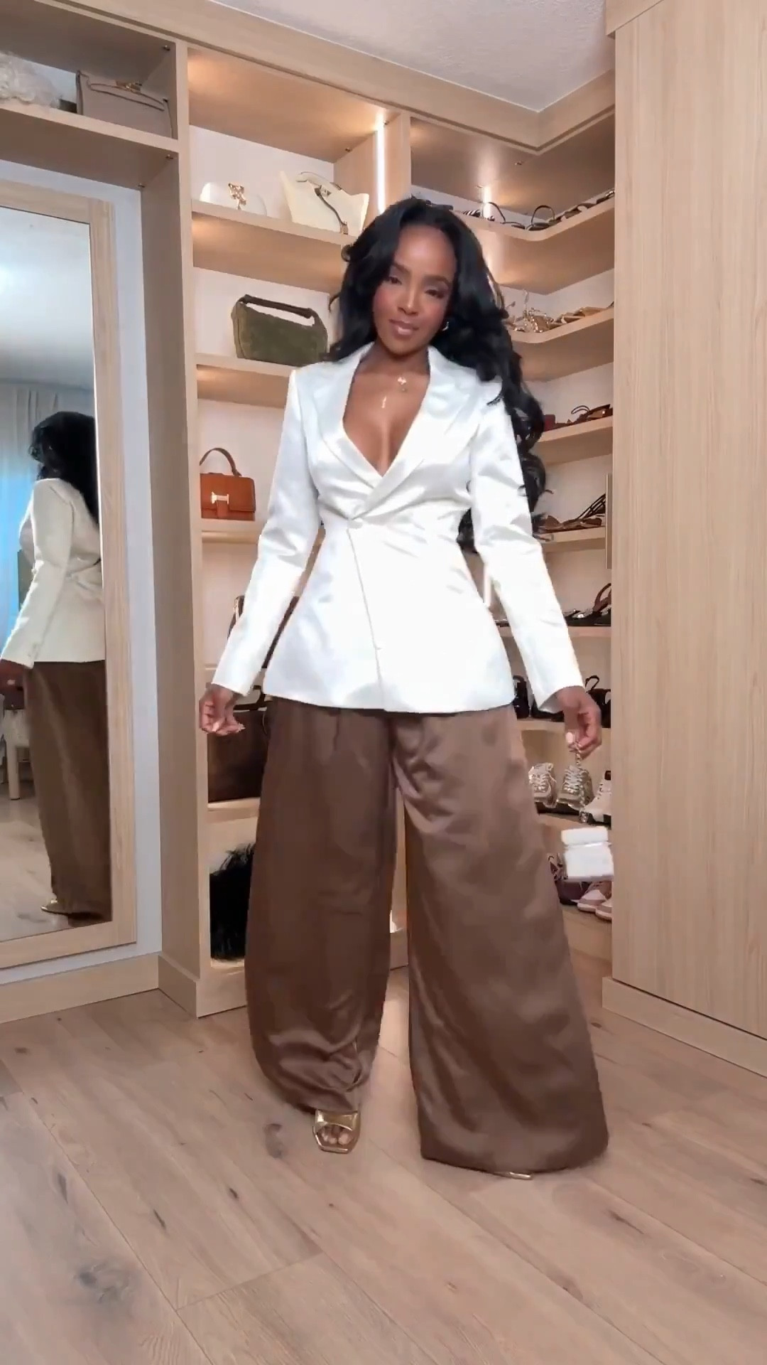 ✨ Polished neutrals that never miss

This white blazer and satin trouser combo is one of those outfits that instantly looks intentional without feeling overstyled. The structured blazer gives shape while the fluid satin pants soften the look, making it easy to rewear and style different ways. Pieces like this work overtime in your closet, so the cost per wear keeps dropping every time you reach for them.

You can wear this dressed up with heels for dinner or events, or break the pieces apart for everyday wear. The blazer works over denim, dresses, or trousers, and the satin pants pair effortlessly with knits, tees, or bodysuits across seasons.

Perfect for:
• Date nights
• Dinner plans
• Work events
• Elevated everyday wear

📏 Sizing & Fit
• Blazer: Size Small
• Pants: Size Small
• Shoes: True to size

📐 Measurements
• Height: 5’4”
• Weight: 138 lbs
• Bust: 34D
• Waist: 27”
• Hips: 40”

This is an easy example of a polished everyday outfit built from versatile staples that layer well, flatter the fit, and stay in rotation season after season.

Save this post to revisit later 🤍

Follow me on Instagram and YouTube @kirasfashionfinds

#LTKValentine #LTKPetite #LTKgrwm