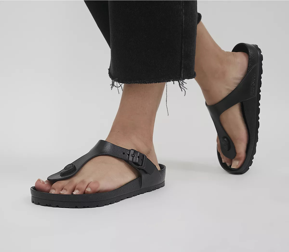 BIRKENSTOCK
								Toe Thong Footbed
								Black Eva | OFFICE London (UK)