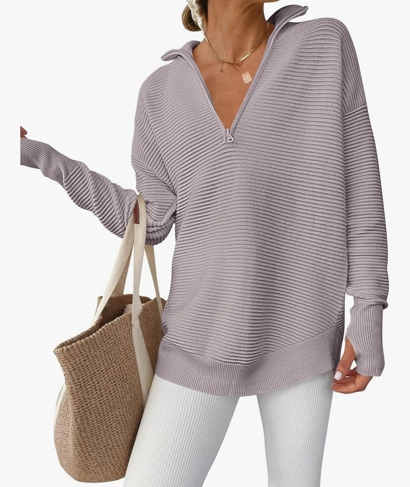 This ribbed, quilted pullover would be a great gift idea for the woman who’s on the go or loves the be cozy. It’s on sale and comes in more colors. 


#LTKActive #LTKU #LTKOver40 #LTKGiftGuide #pullover #giftforher #salefinds #quarterzip 

#LTKCyberWeek #LTKFindsUnder50 #LTKSaleAlert