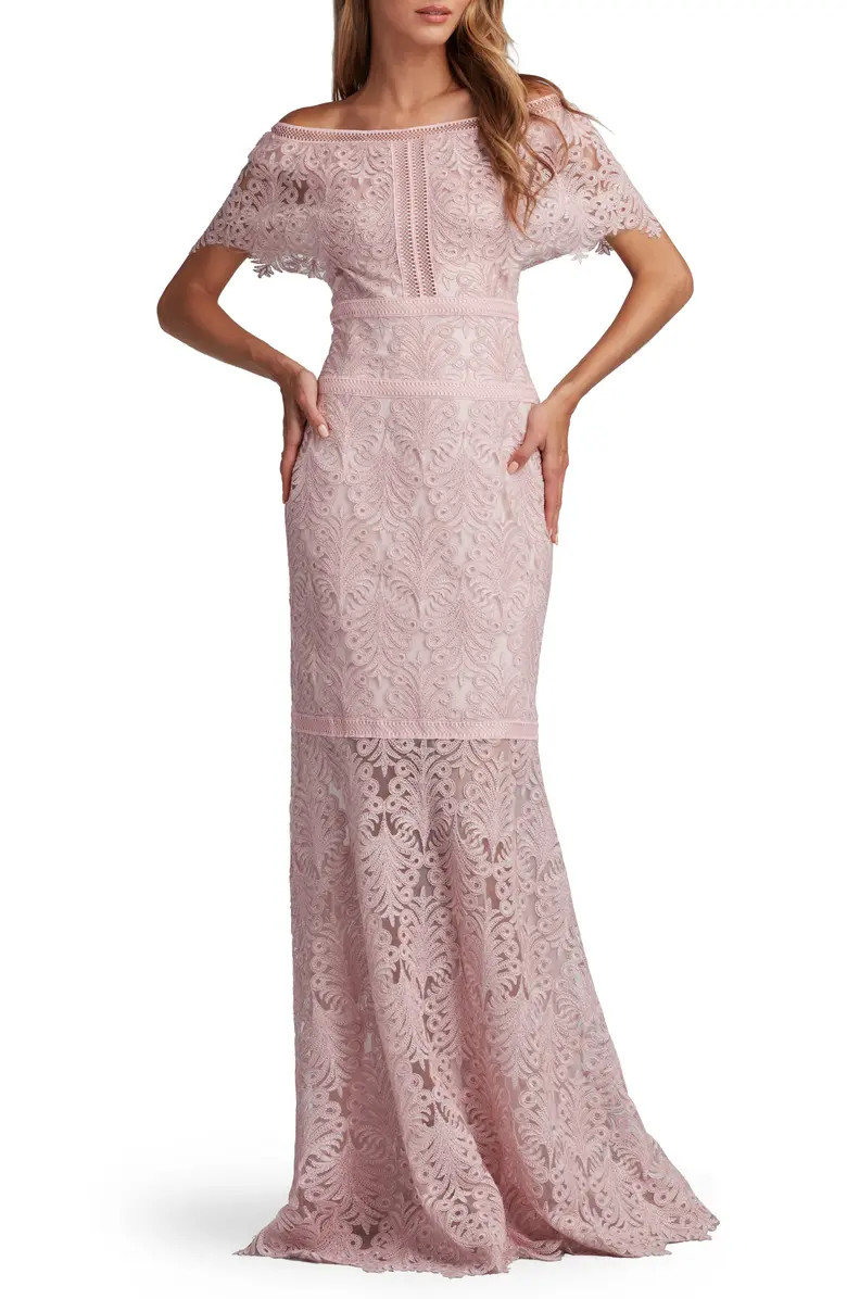 Tadashi Shoji Off the Shoulder Corded Lace Gown | Nordstrom | Nordstrom