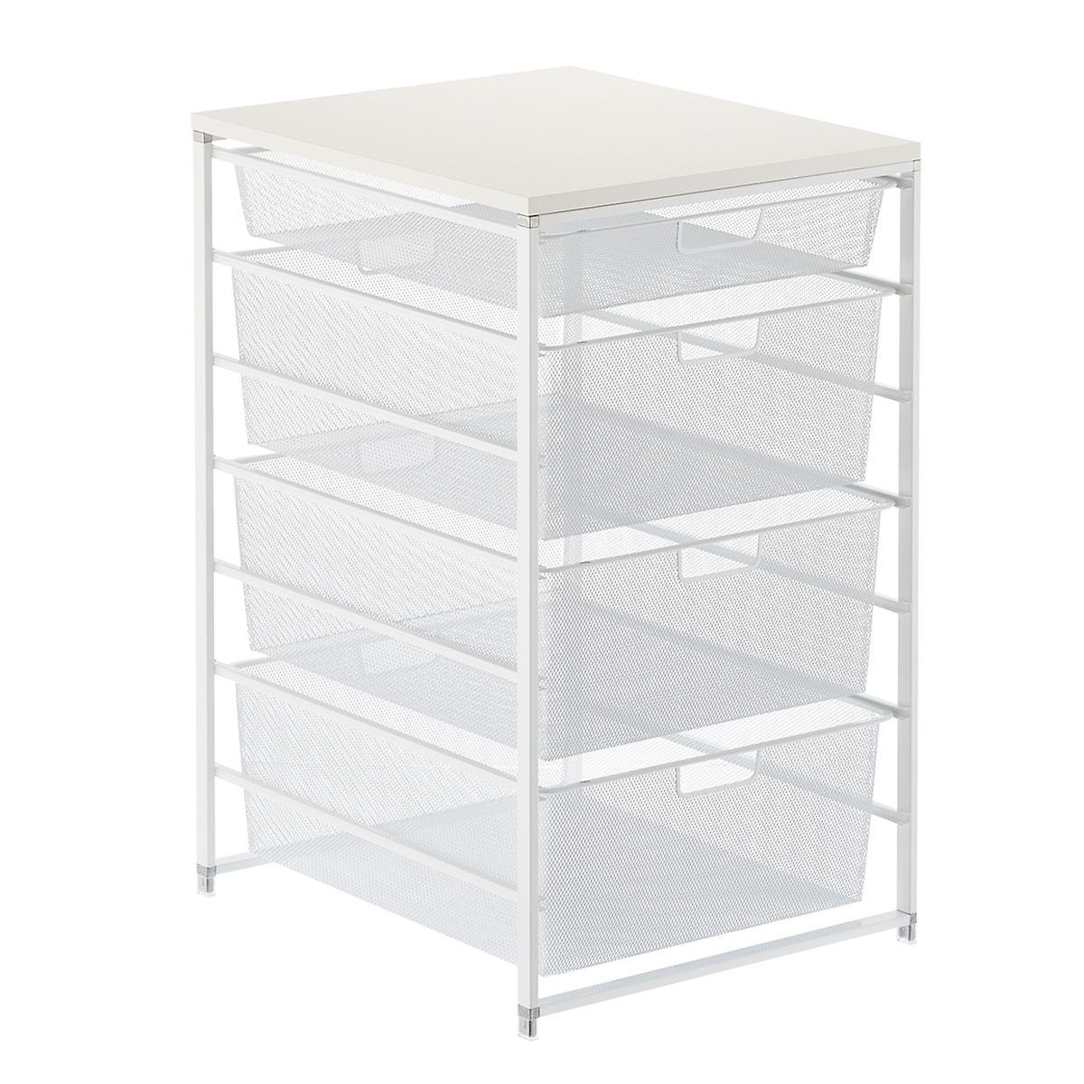 Elfa White Mesh Closet Drawers | The Container Store