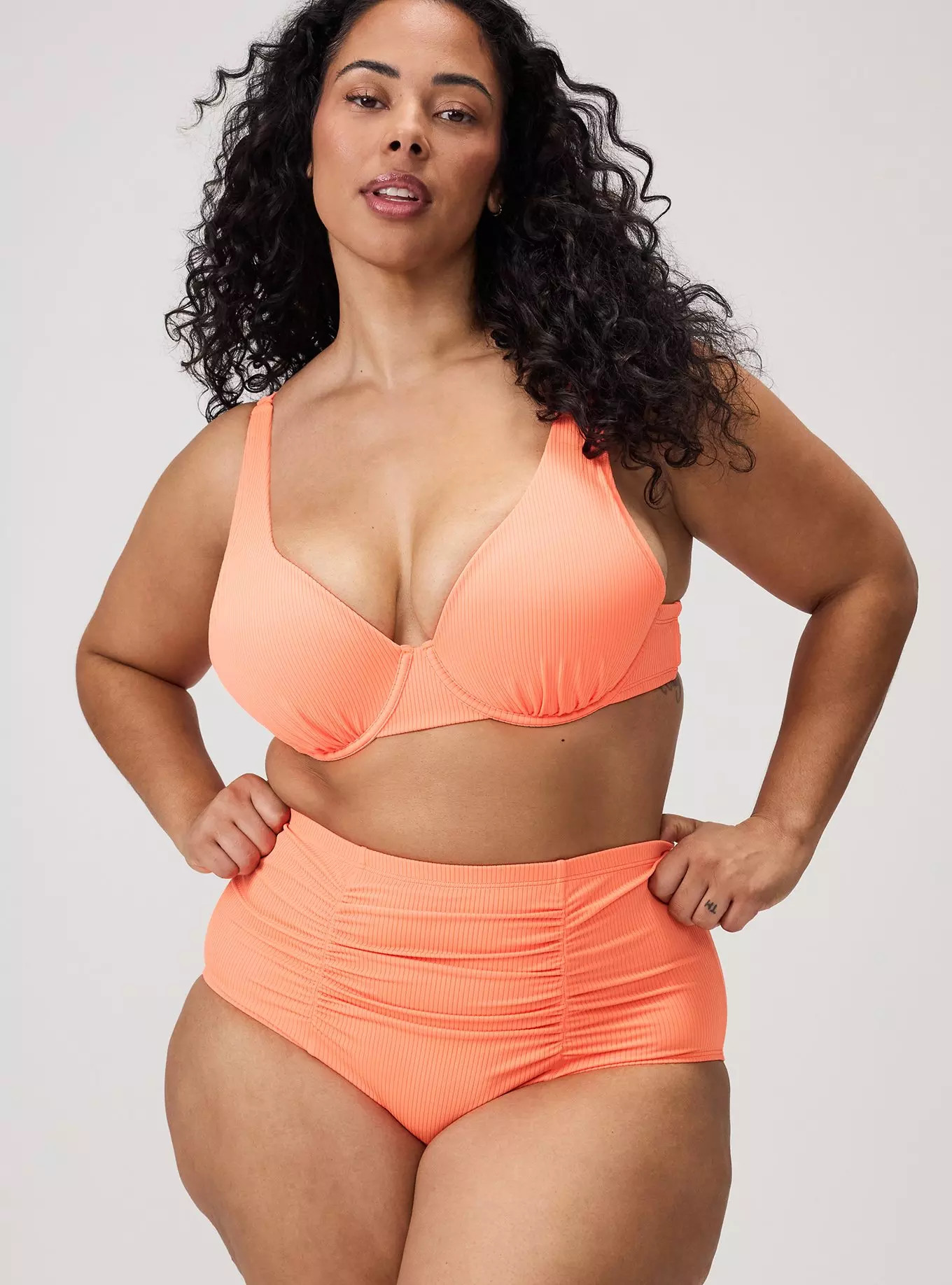 Rib Underwire Triangle Bikini Top | Torrid (US & Canada)