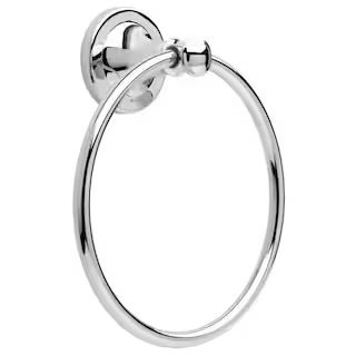 Silverton Towel Ring in Chrome | The Home Depot