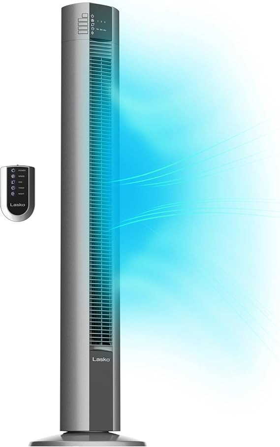 Lasko Portable Electric Oscillating Stand Up Tower Fan, 48", Gray T48314 | Amazon (US)
