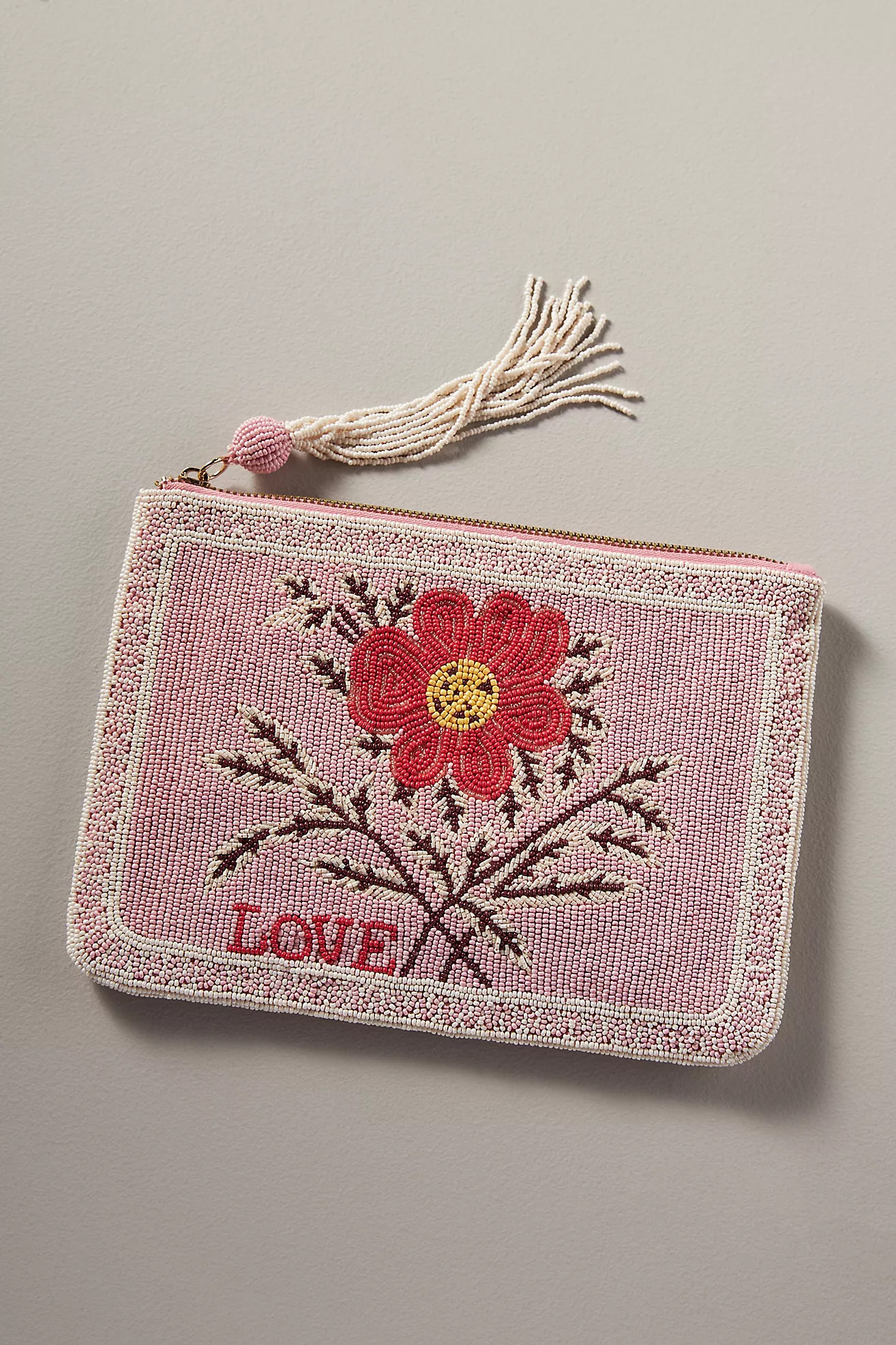 Beaded Flat Pouch: Garden Party Edition | Anthropologie (US)