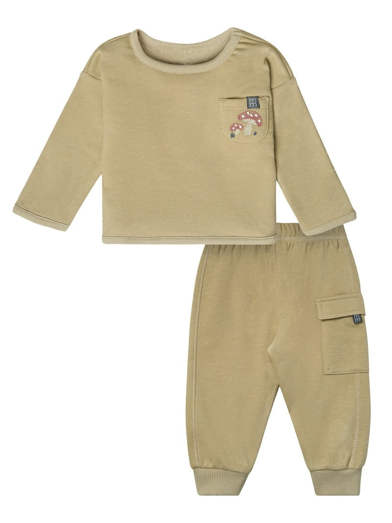 Modern Moments by Gerber Gender Neutral 2-Piece Outfit Sets, Sizes 0/3 Months - 24 Months | Walmart (US)
