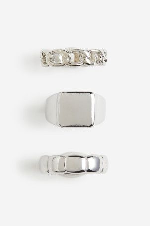 5-pack Rings - Silver-colored - Men | H&M US | H&M (US + CA)