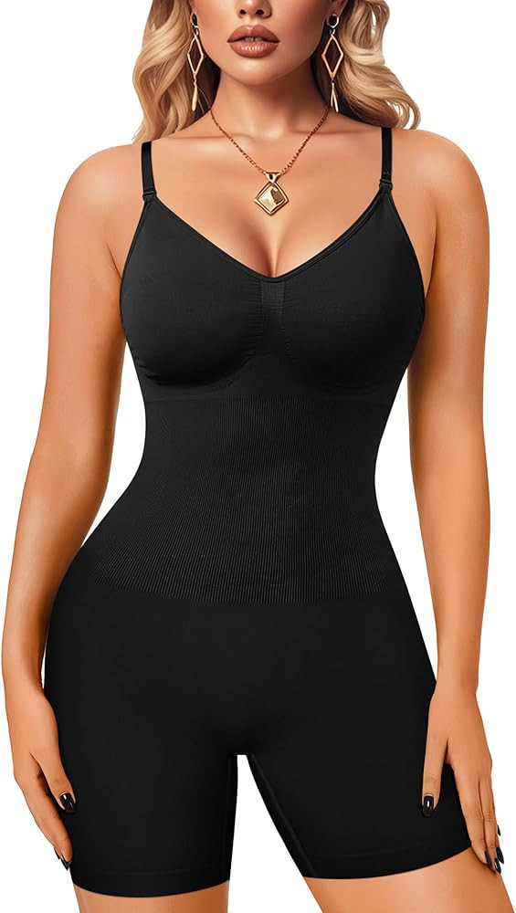 Irisnaya Women Slimming Bodysuits Shapewear Tops Tummy Control Body Shaper Spaghetti Strap Camiso... | Amazon (US)