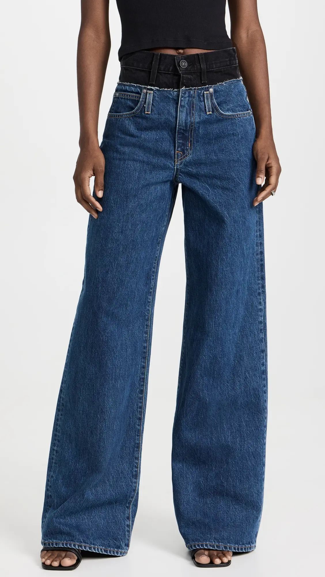 SLVRLAKE Re-Worked Eva Double Waistband Jeans | Shopbop | Shopbop